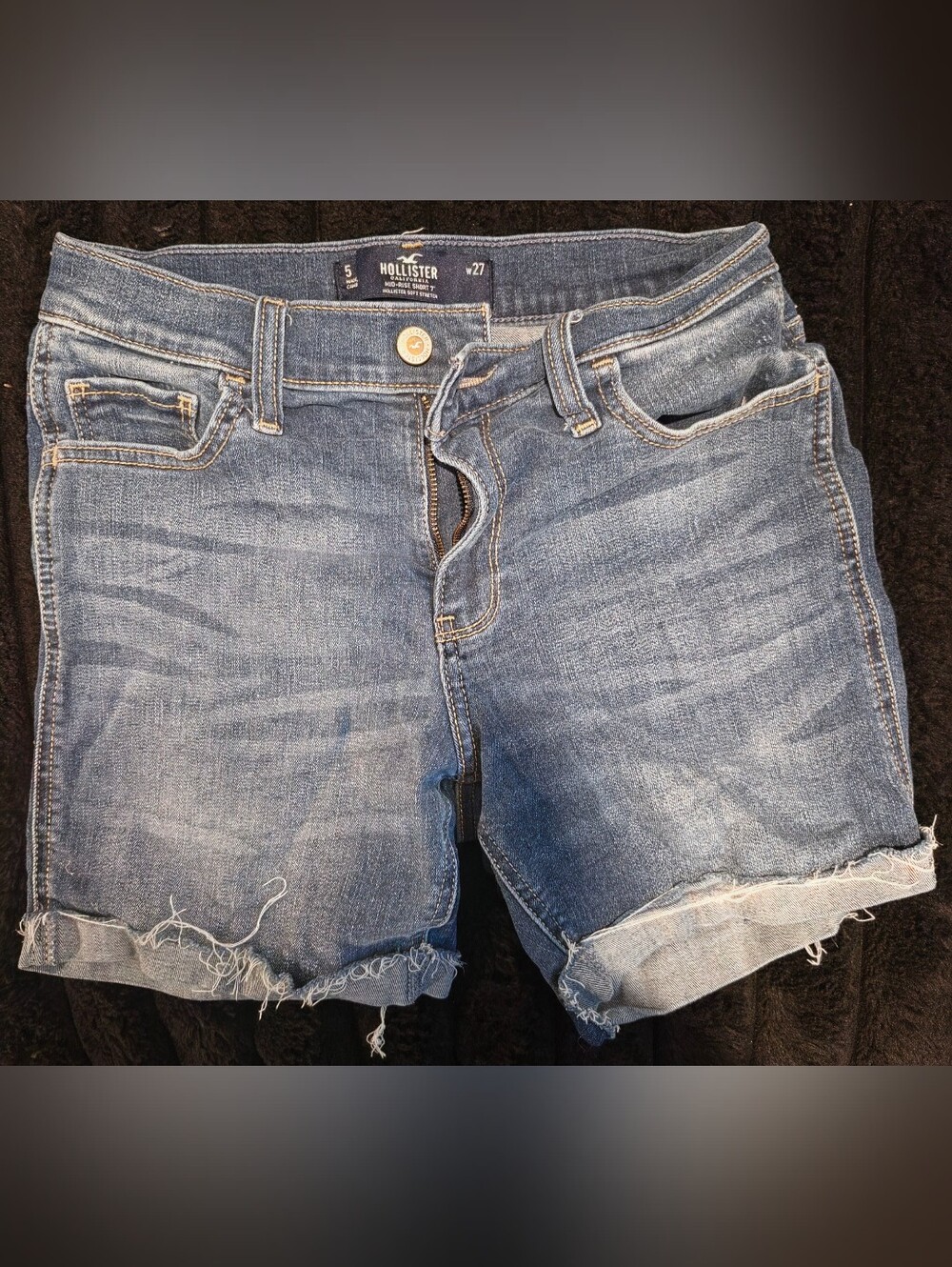 Hollister Women's Blue Denim Cutoff Shorts